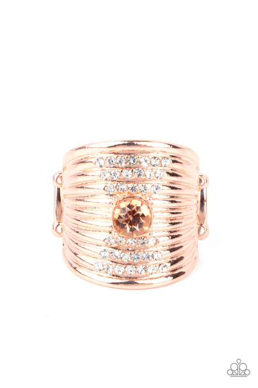 Crystal Corsets - Copper Ring - Paparazzi Accessories