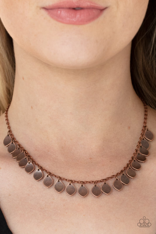 Dainty DISCovery - Copper Necklace
