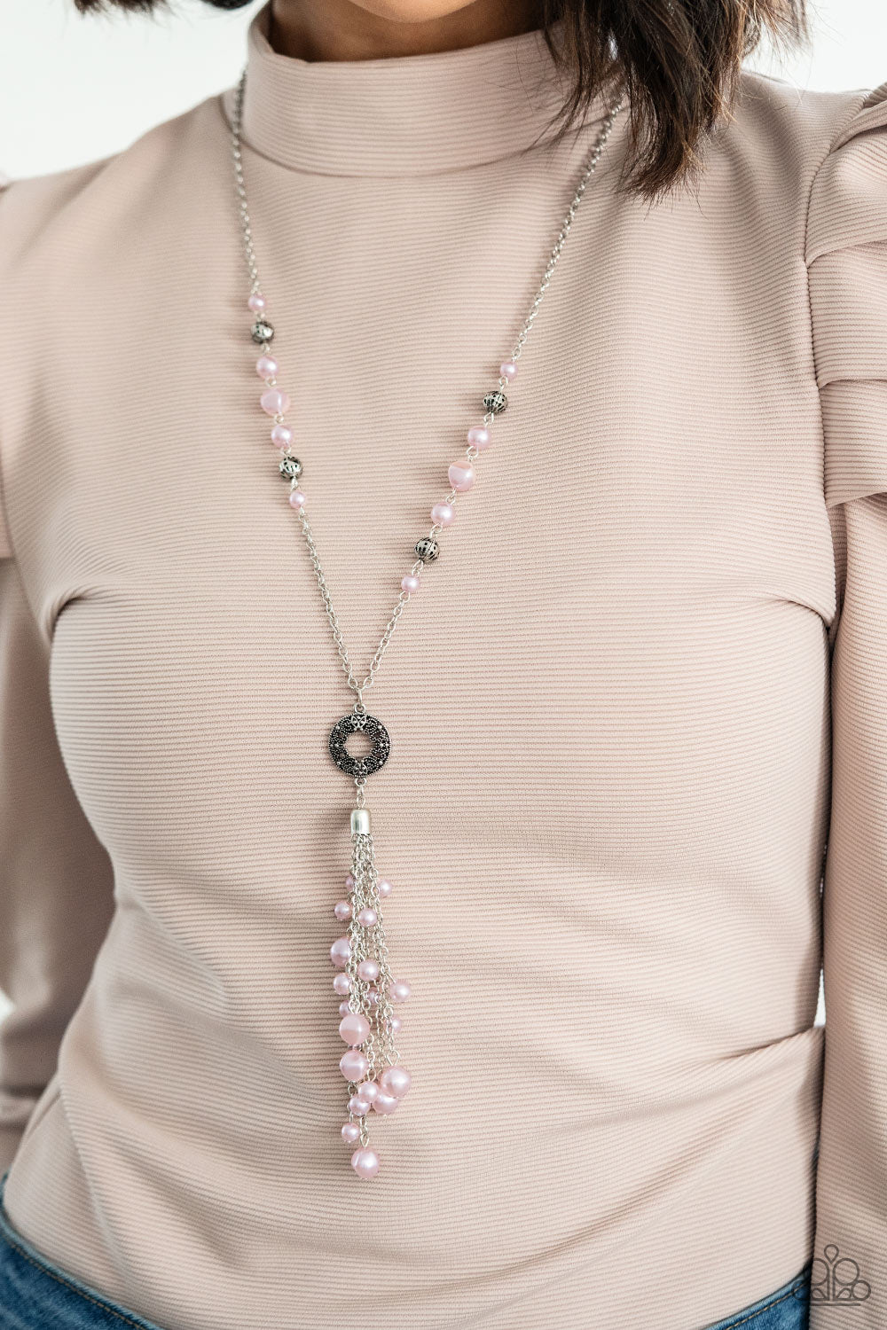 Tasseled Treasure - Pink Necklace