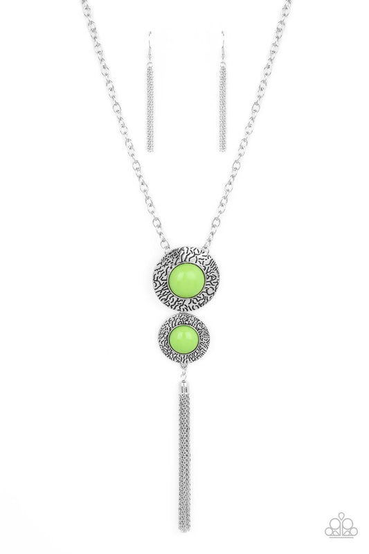 Abstract Artistry - Green Necklace