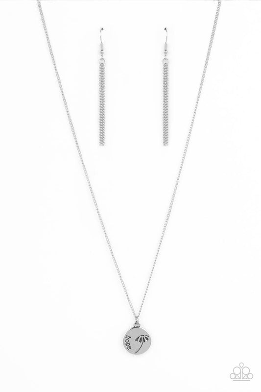 Hold On To Hope - Silver Necklace - Paparazzi Accessories