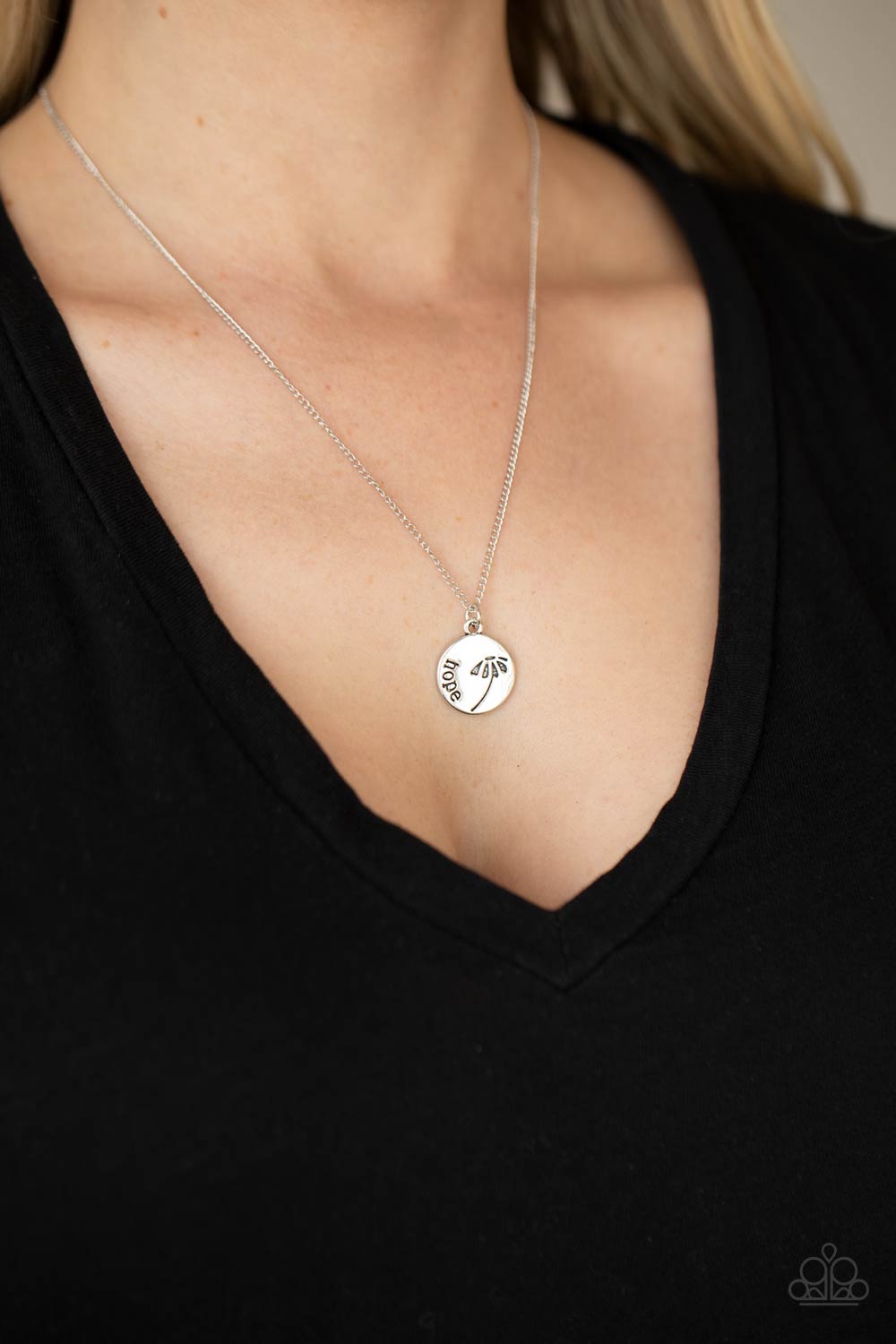 Hold On To Hope - Silver Necklace - Paparazzi Accessories