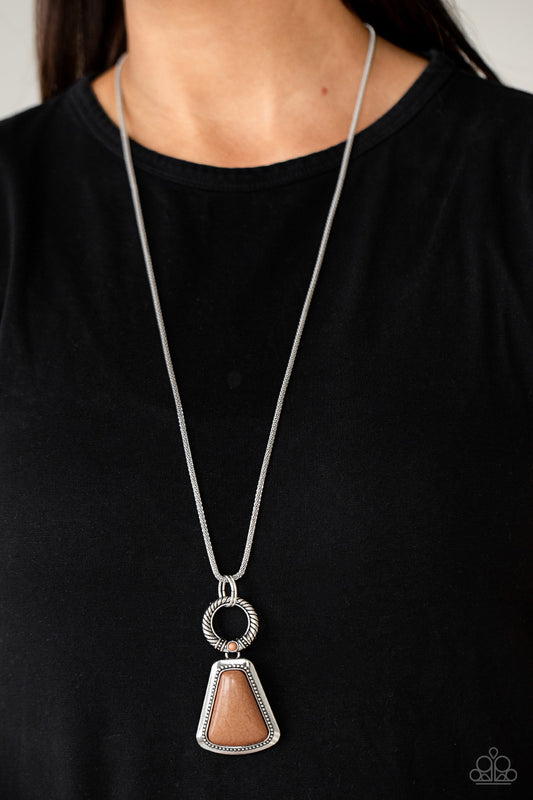 Stone Prairies - Brown Necklace -  Paparazzi Accessories