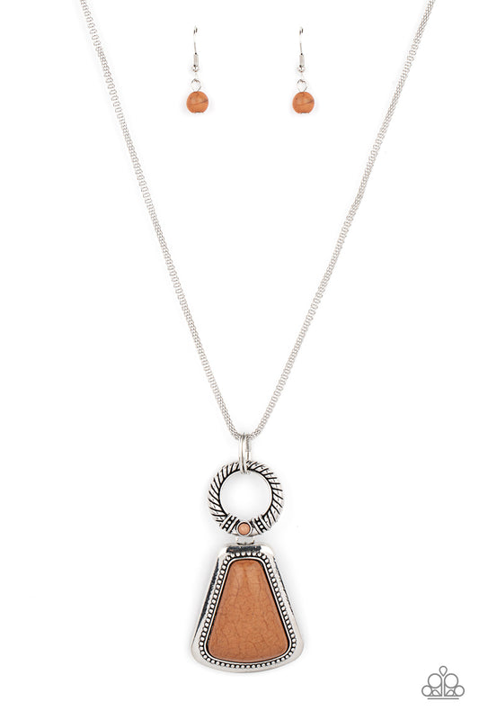 Stone Prairies - Brown Necklace -  Paparazzi Accessories