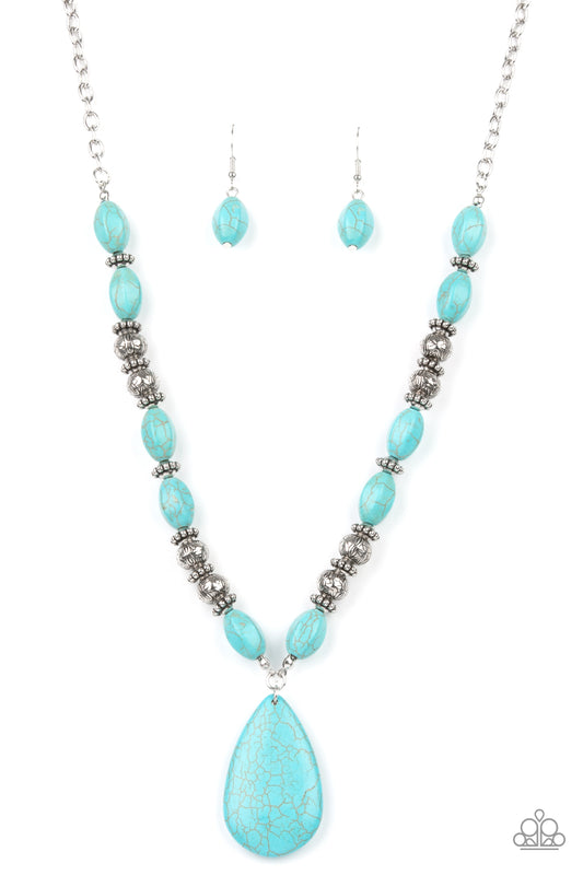 Blazing Saddles - Blue Necklace