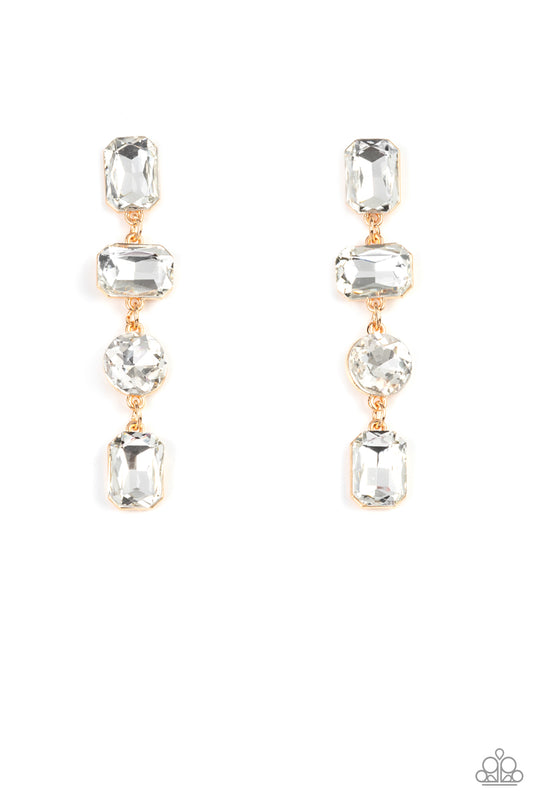 Cosmic Heiress - Gold Earrings - Paparazzi Accessories