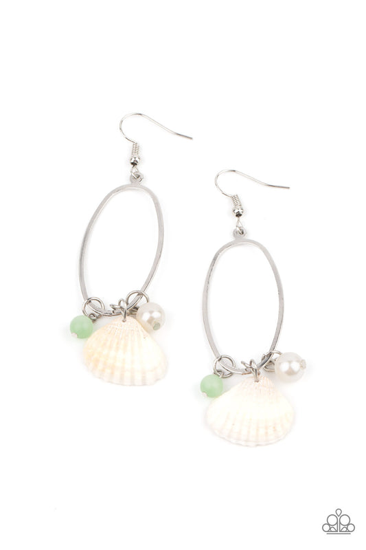 This Too SHELL Pass - Green Earrings