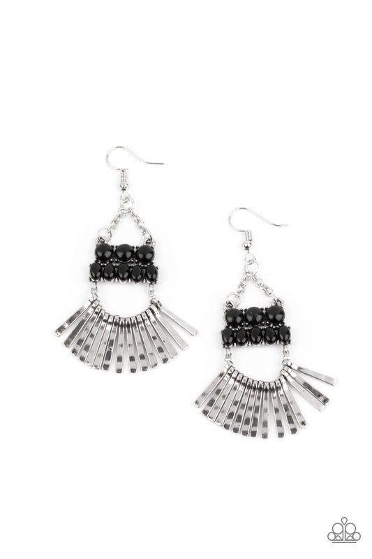 A FLARE For Fierceness - Black Earrings- Paparazzi Accessories
