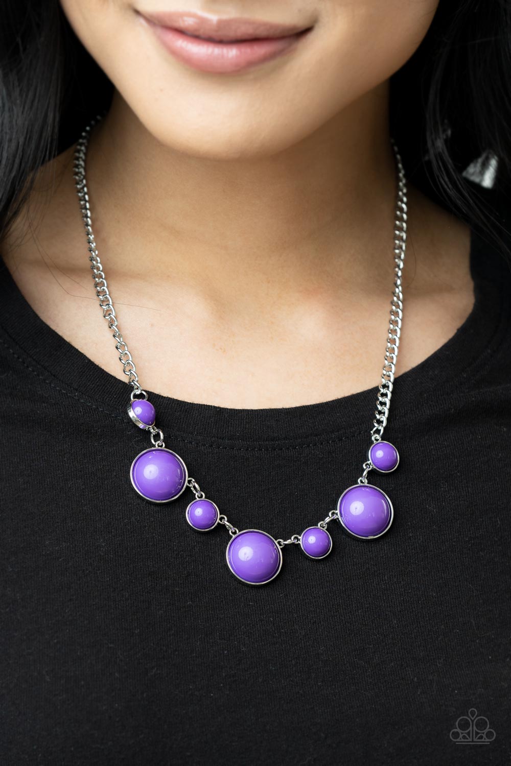 Prismatically POP-tastic - Purple Necklace - Paparazzi Accessories