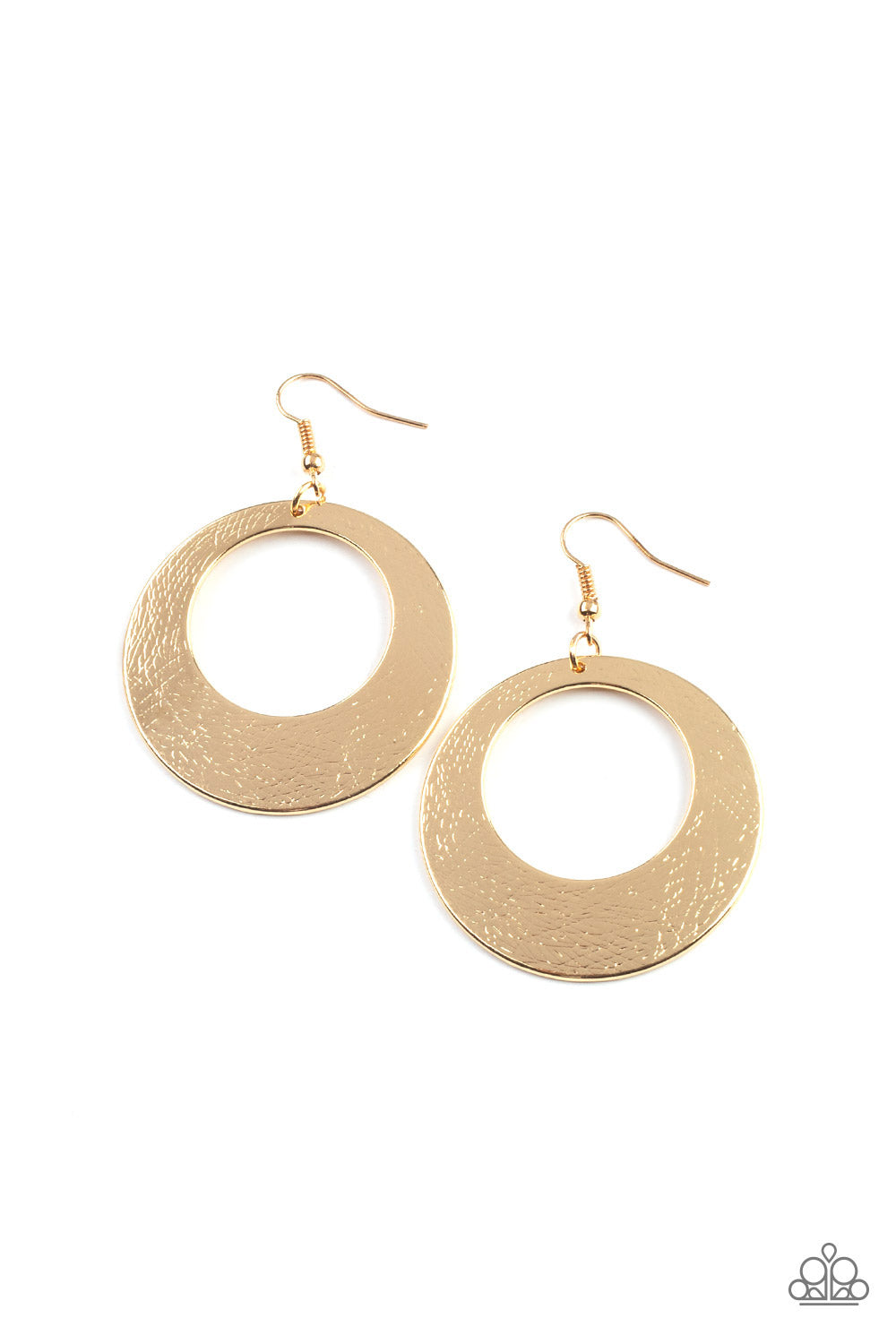 Outer Plains - Gold Earrings - Paparazzi Accessories