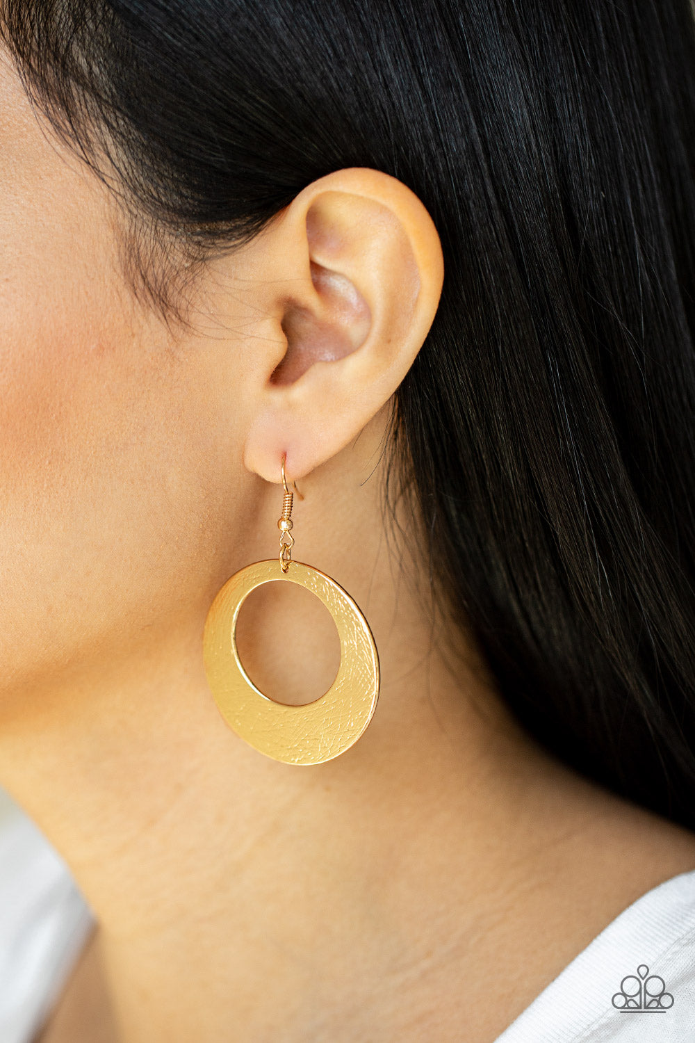 Outer Plains - Gold Earrings - Paparazzi Accessories