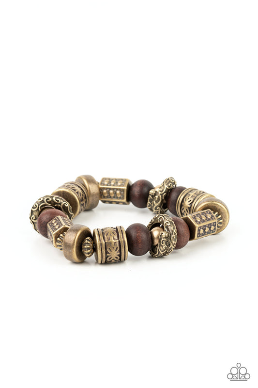 Exploring The Elements - Brass Bracelet - Paparazzi Accessories
