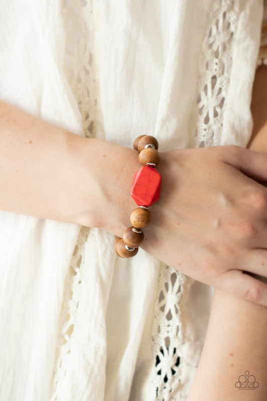 Abundantly Artisan - Red Bracelet