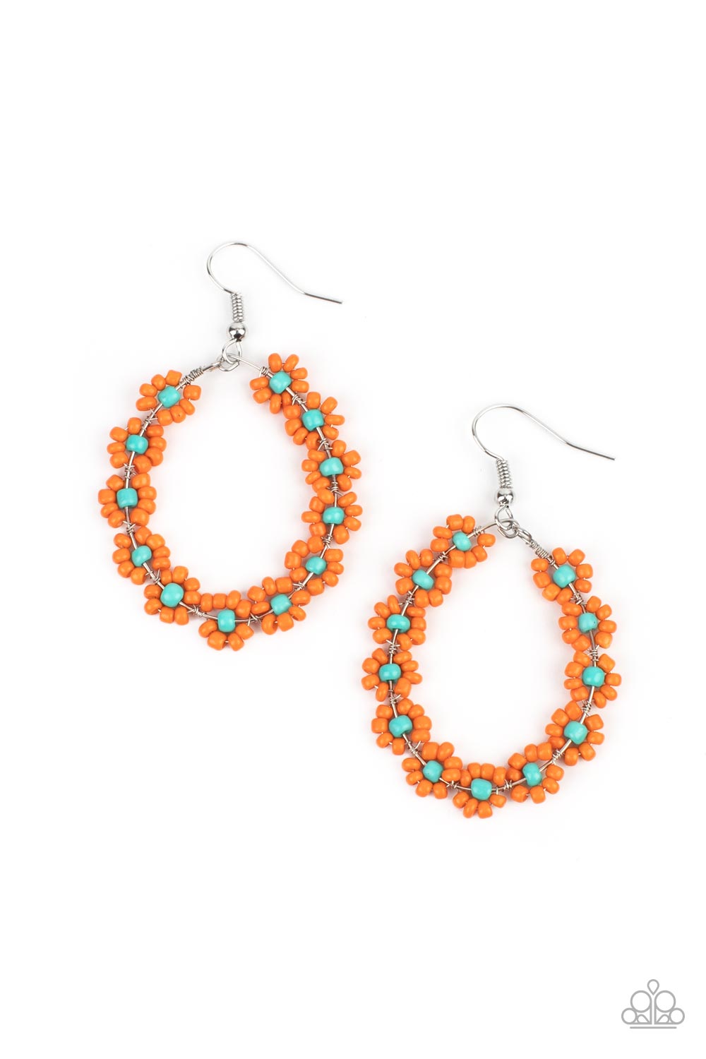 Festively Flower Child - Orange Earrings