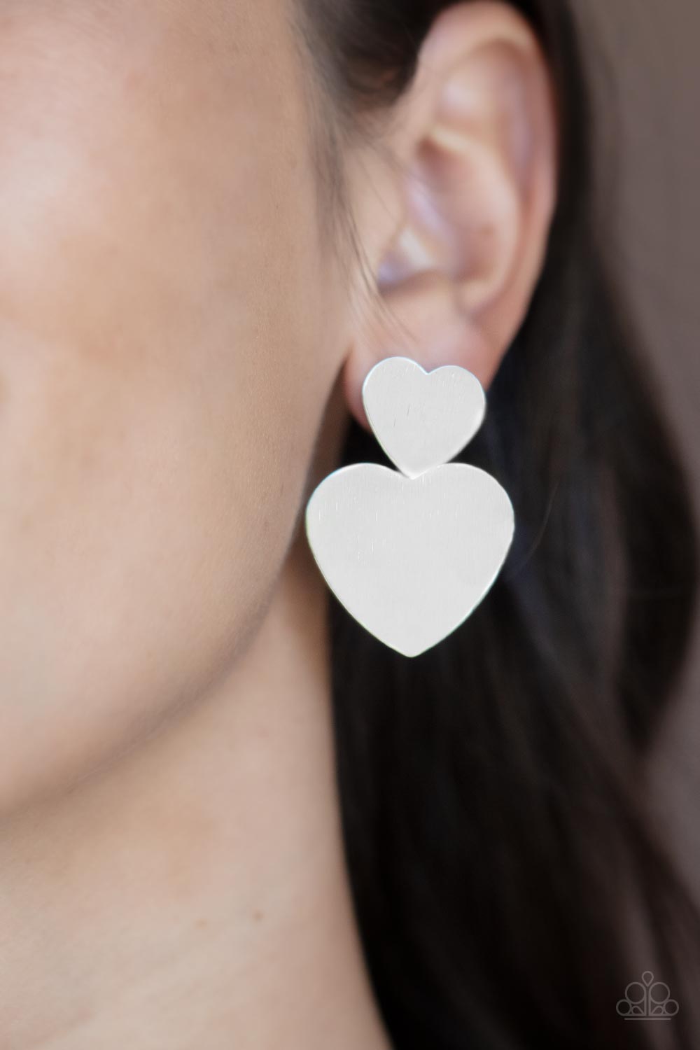 Heart-Racing Refinement - Silver Earrings