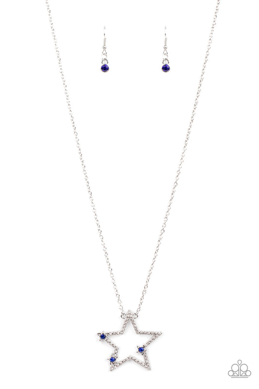 I Pledge Allegiance to the Sparkle - Blue Necklace - Paparazzi Accessories