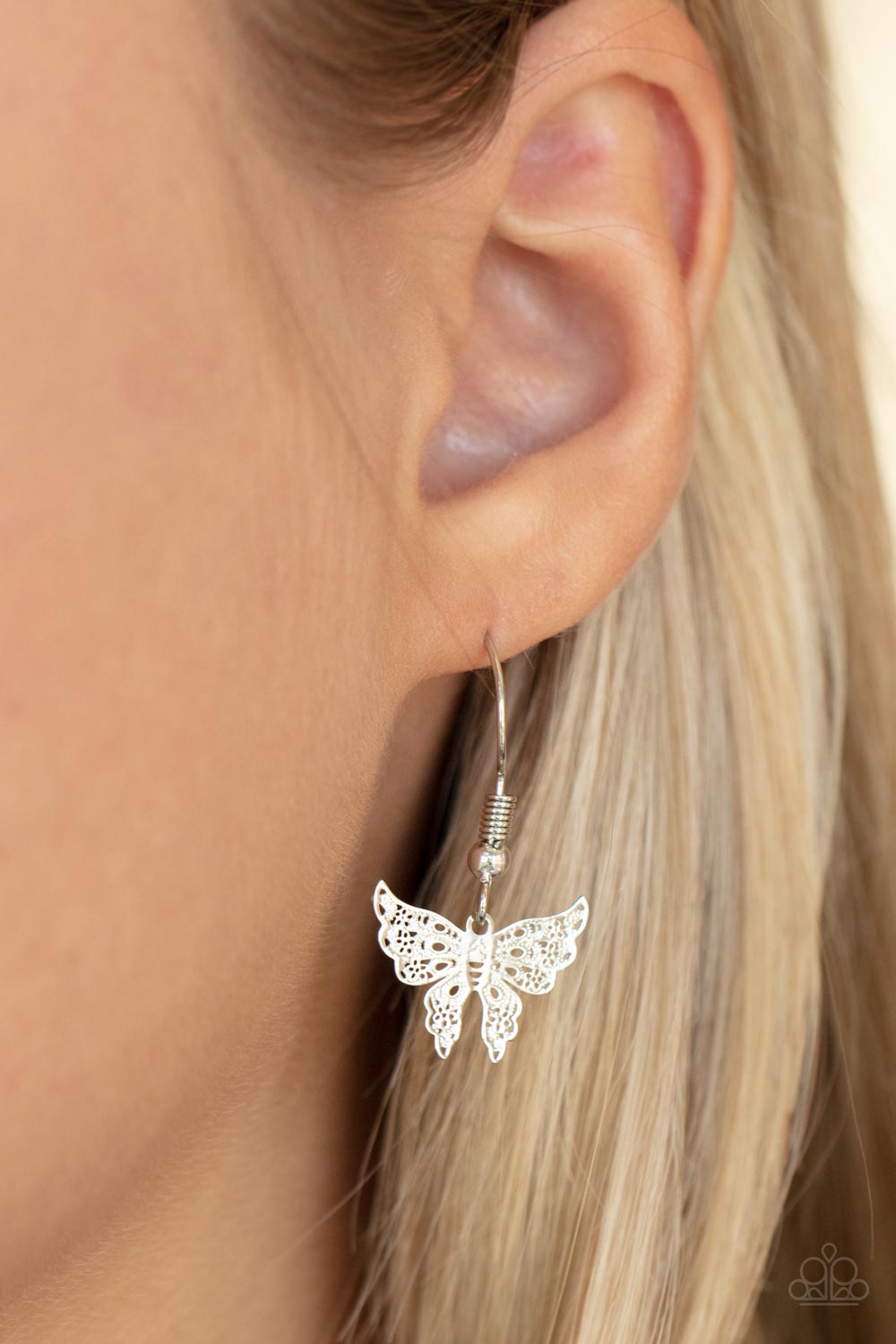 Bountiful Butterflies - White Necklace