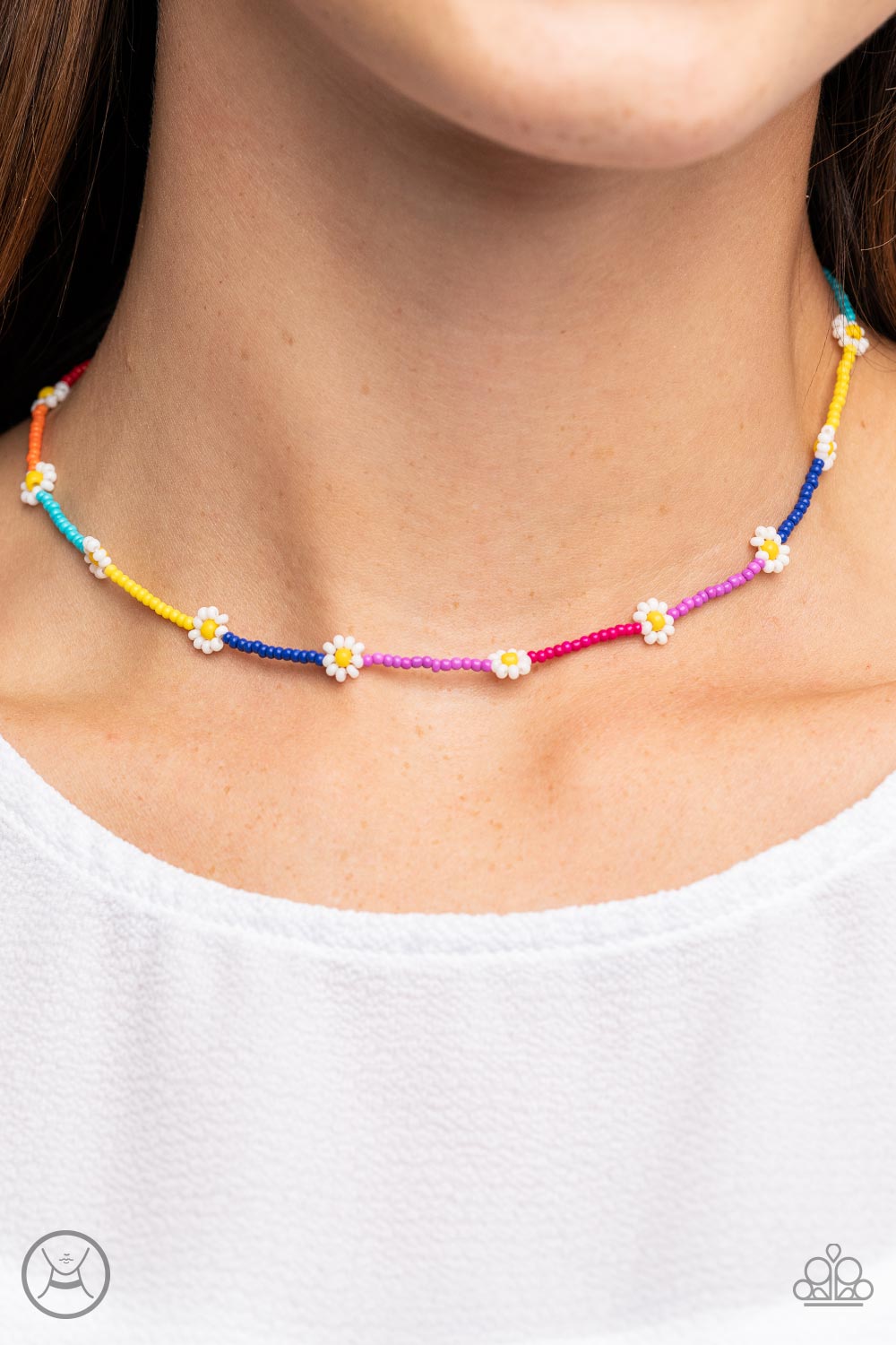 Colorfully Flower Child - Multi Necklace