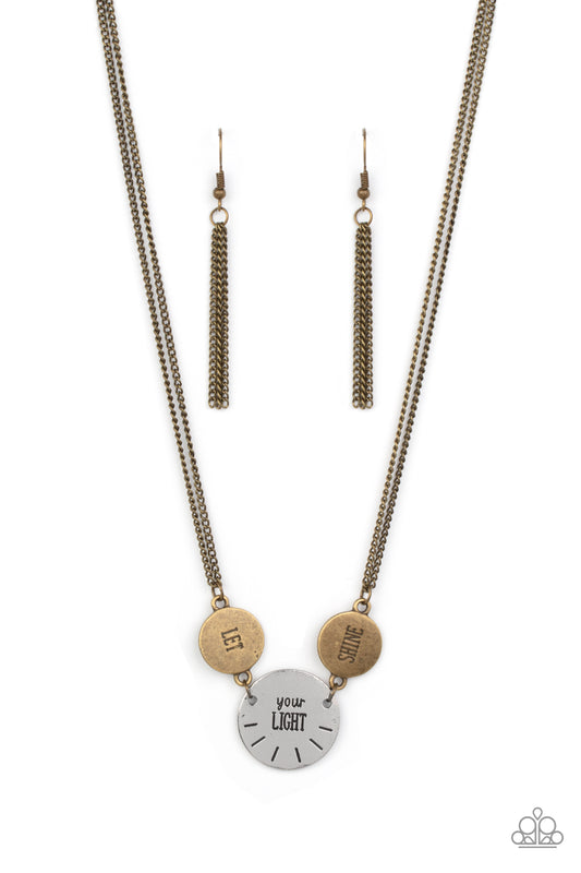 Shine Your Light - Brass Necklace - Paparazzi Accessories