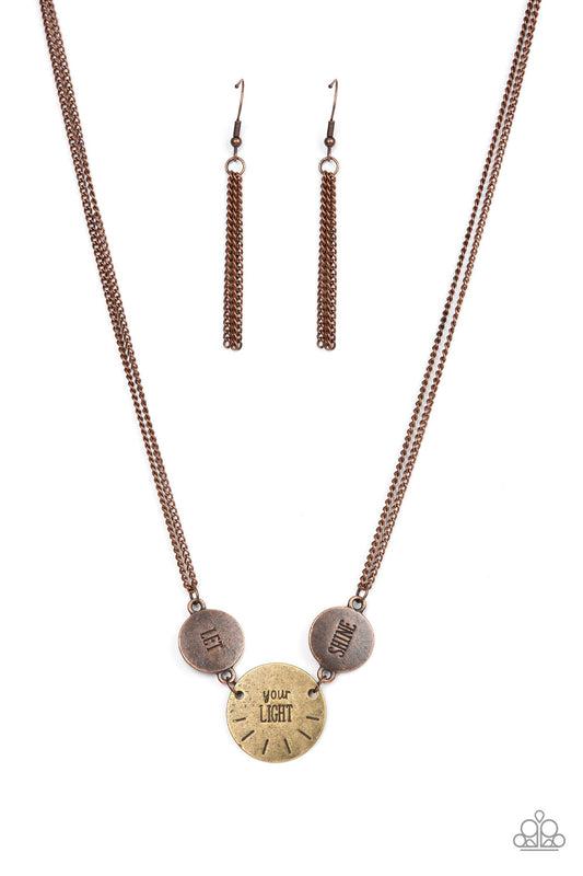 Shine Your Light - Copper Necklace - Paparazzi Accessories