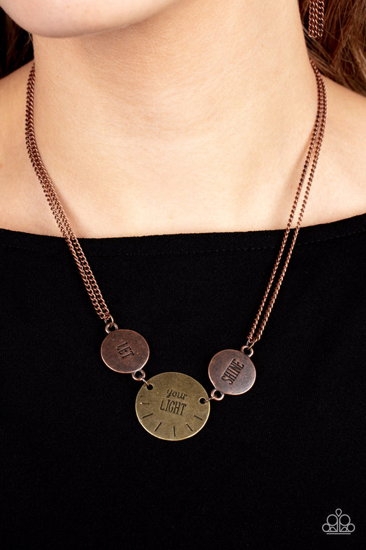 Shine Your Light - Copper Necklace - Paparazzi Accessories