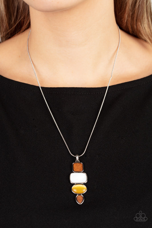 Elemental Energy - Yellow Necklace - Paparazzi Accessories