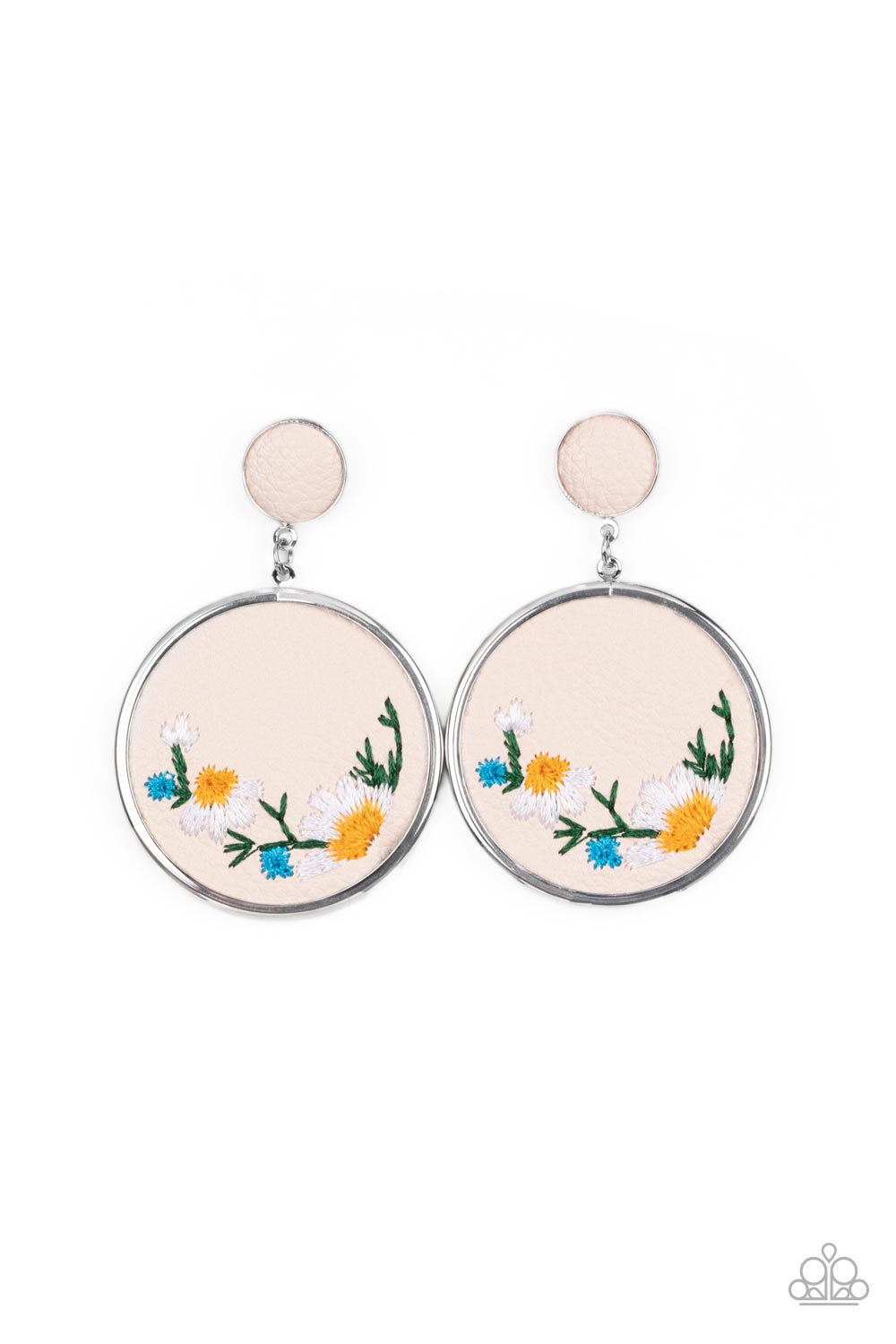 Embroidered Gardens - Multi Earrings - Paparazzi Accessories
