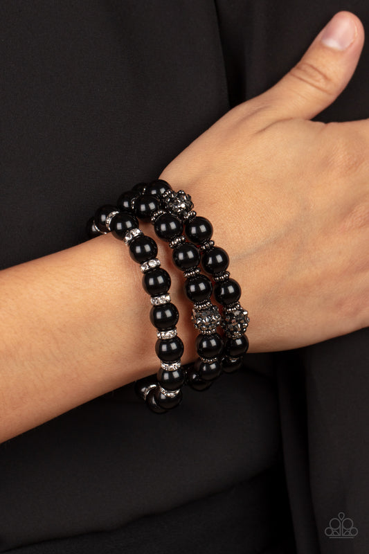 Poshly Packing - Black Bracelet - Paparazzi Accessories