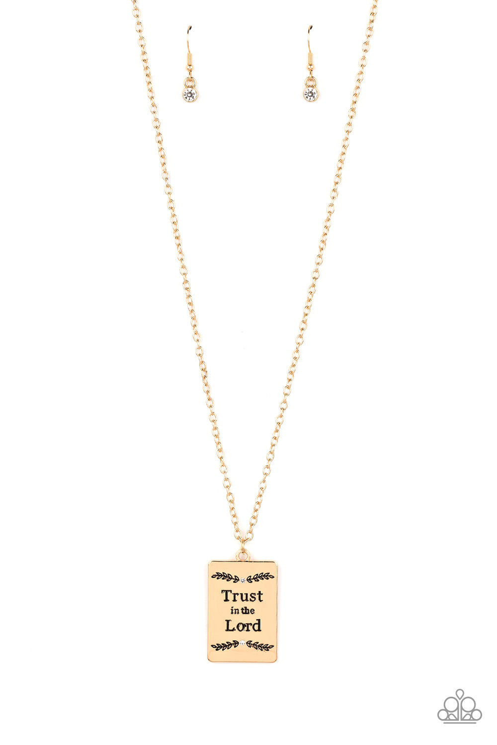 All About Trust - Gold Necklace - Paparazzi Accessories