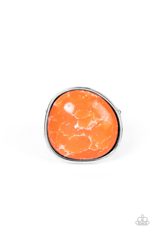Aesthetically Authentic - Orange Ring  - Paparazzi Accessories
