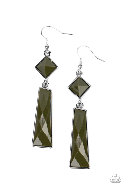 Hollywood Harmony - Green Earrings - Paparazzi Accessories