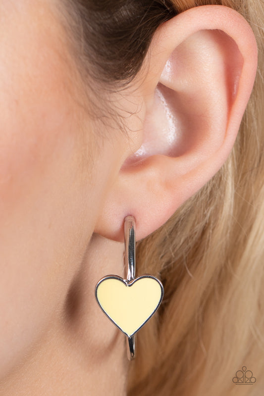 Kiss Up - Yellow Earrings - Paparazzi Accessories