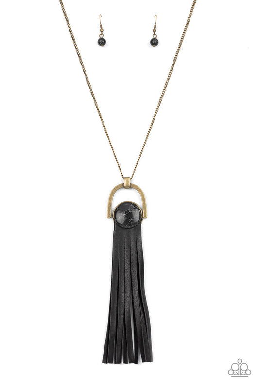 Winslow Wanderer - Brass Necklace - Paparazzi Accessories