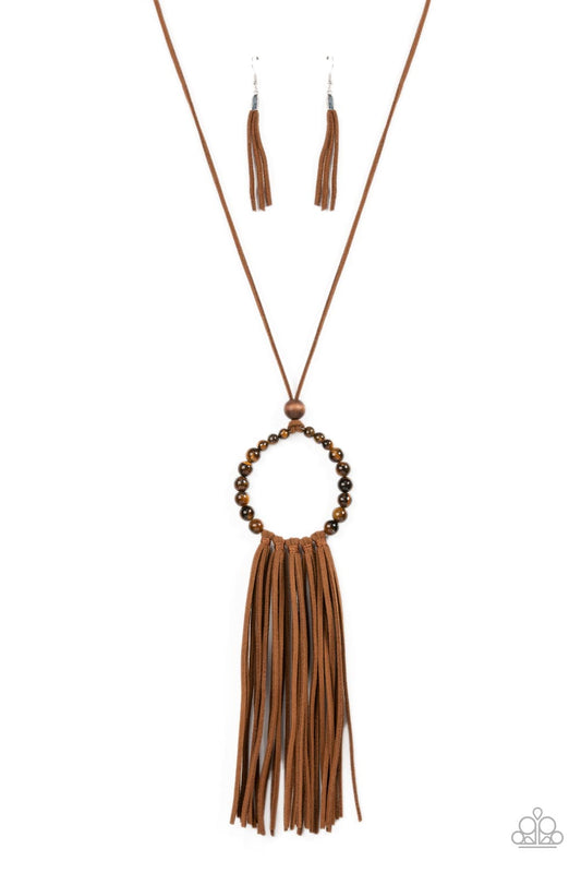 Namaste Mama - Brown Necklace - Paparazzi Accessories