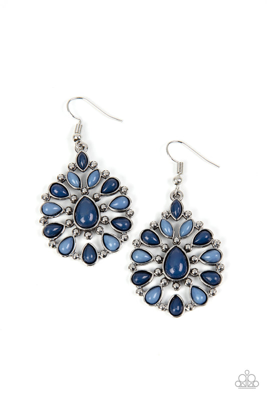 Lively Luncheon - Blue Earrings - Paparazzi Accessories