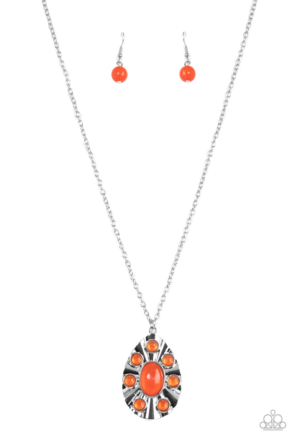 Blissfully Bohemian - Orange Necklace - Paparazzi Accessories