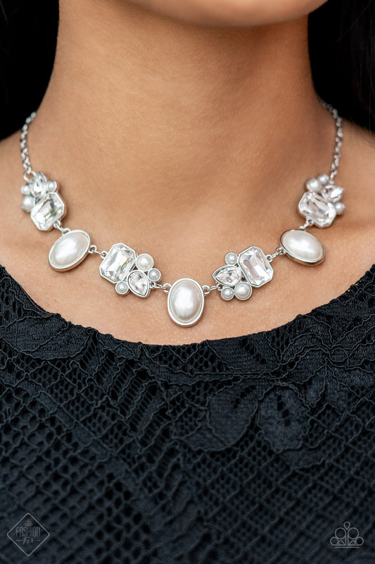 Sensational Showstopper - White Necklace - Paparazzi Accessories