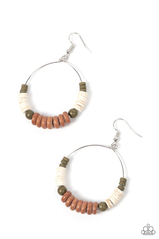 Earthy Esteem - Brown Earrings - Paparazzi Accessories
