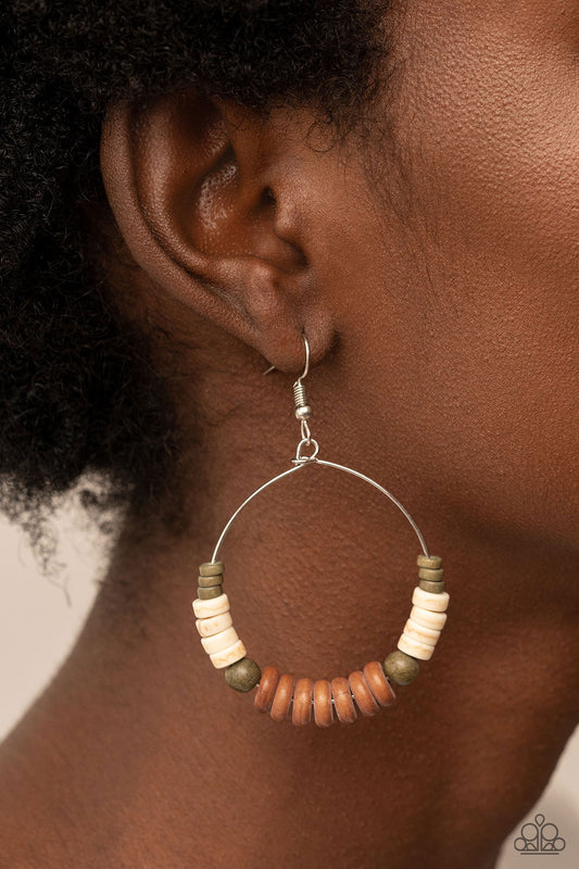 Earthy Esteem - Brown Earrings - Paparazzi Accessories