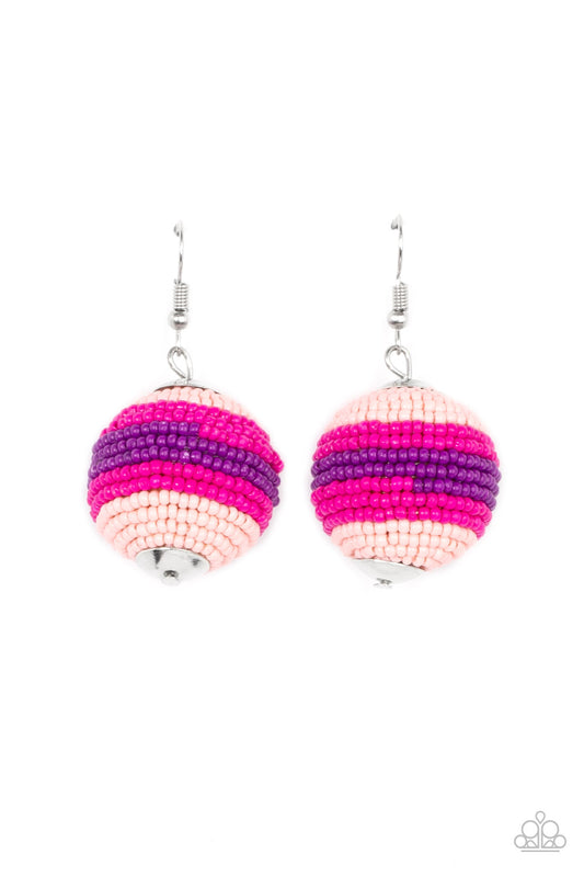 Zest Fest - Pink Earrings - Paparazzi Accessories