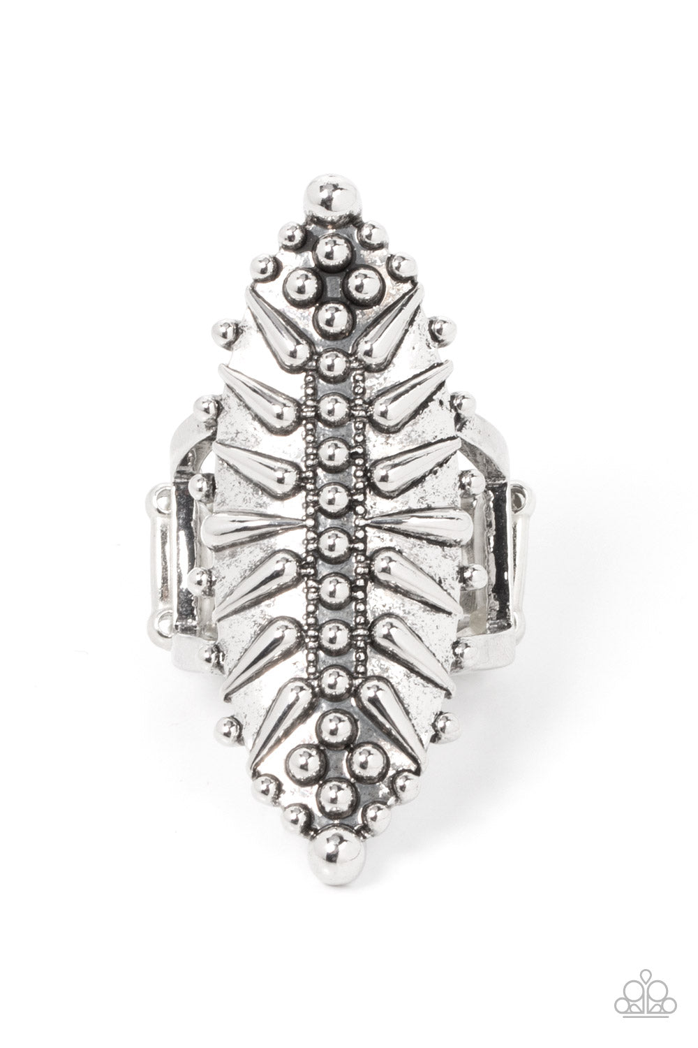 Bump, Set, Spike! - Silver Ring - Paparazzi Accessories