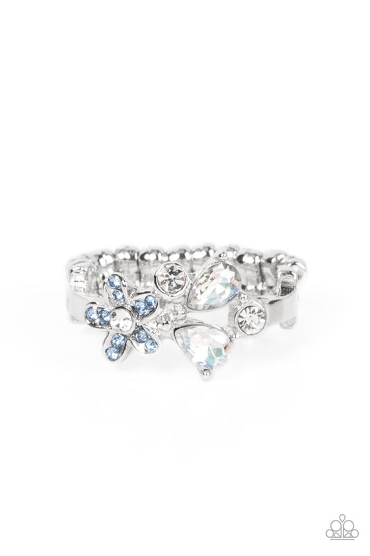 Enchanting Efflorescence - Blue Ring - Paparazzi Accessories