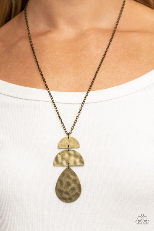 Mayan Mystery - Brass Necklace - Paparazzi Accessories