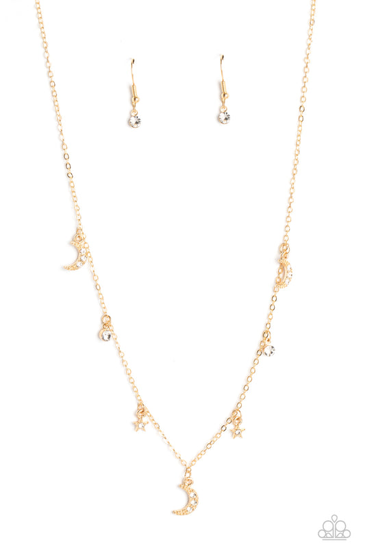 Lunar Lagoon - Gold Necklace - Paparazzi Accessories
