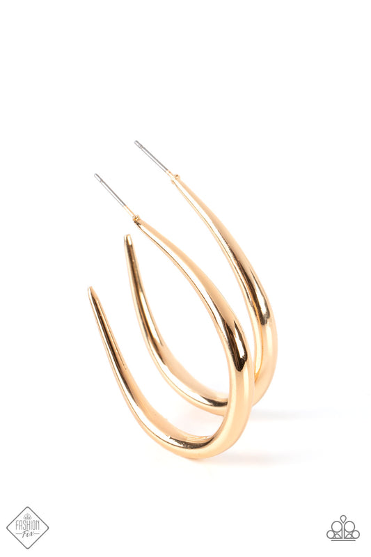 CURVE Your Appetite - Gold Earrings