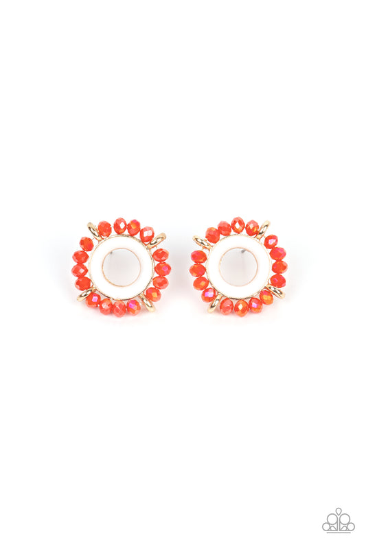 Nautical Notion - Orange Earrings - Paparazzi Accessories