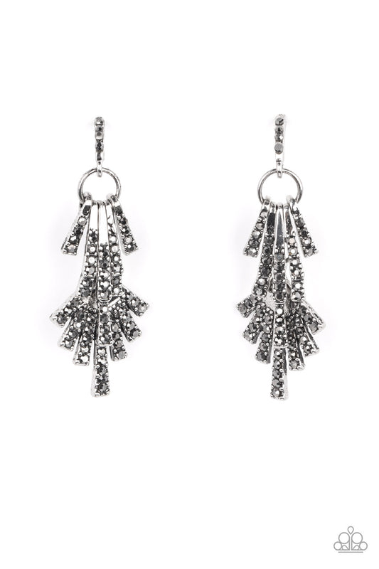Fan of Glam - Silver Earrings - Paparazzi Accessories