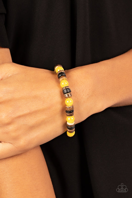 Durango Drifter - Yellow Bracelet - Paparazzi Accessories