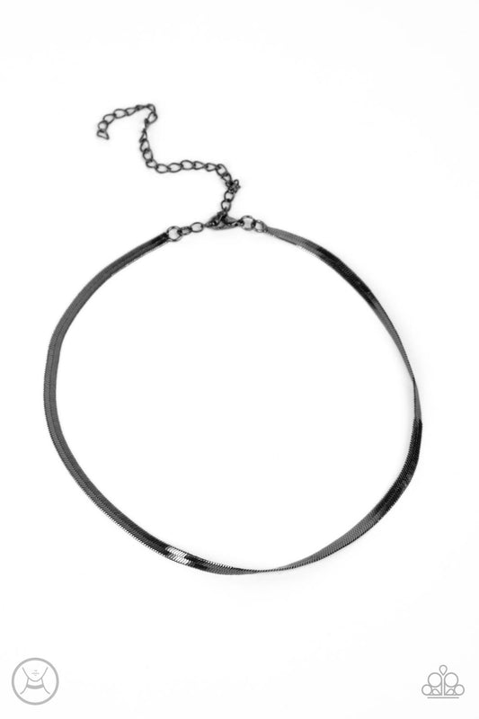 In No Time Flat - Black Necklace - Paparazzi Accessories