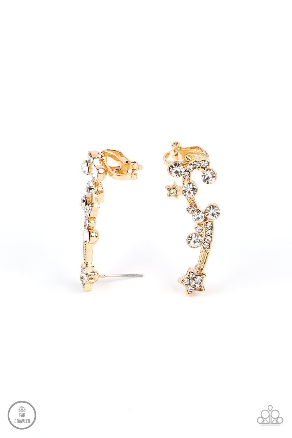 Astral Anthem - Gold Earrings - Paparazzi Accessories